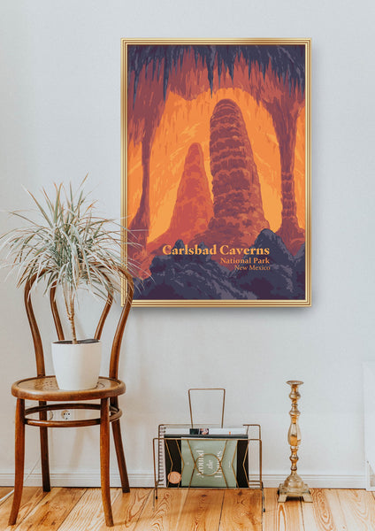 Carlsbad Caverns National Park Travel Poster