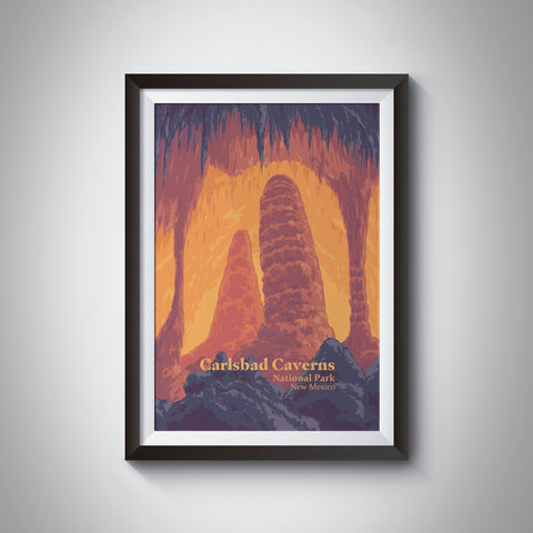 Carlsbad Caverns National Park Travel Poster