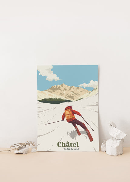Chatel Ski Resort Travel Poster