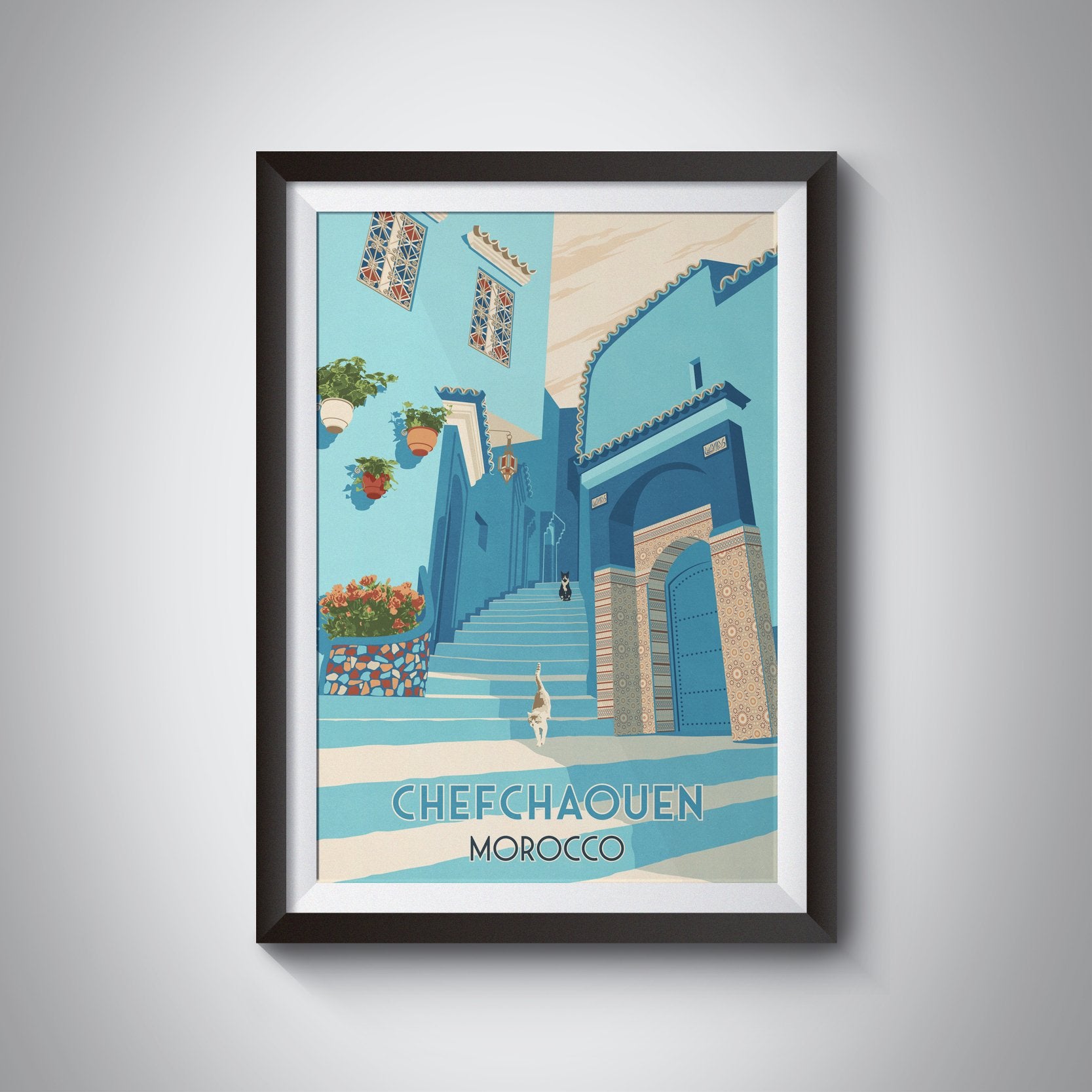 Chefchaouen Morocco Travel Poster
