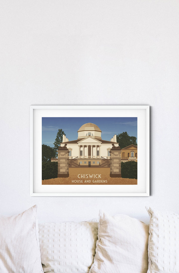 Chiswick House and Gardens London Travel Poster