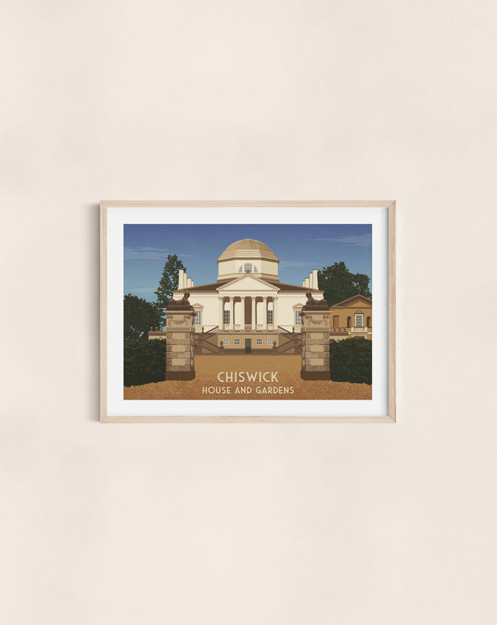 Chiswick House and Gardens London Travel Poster