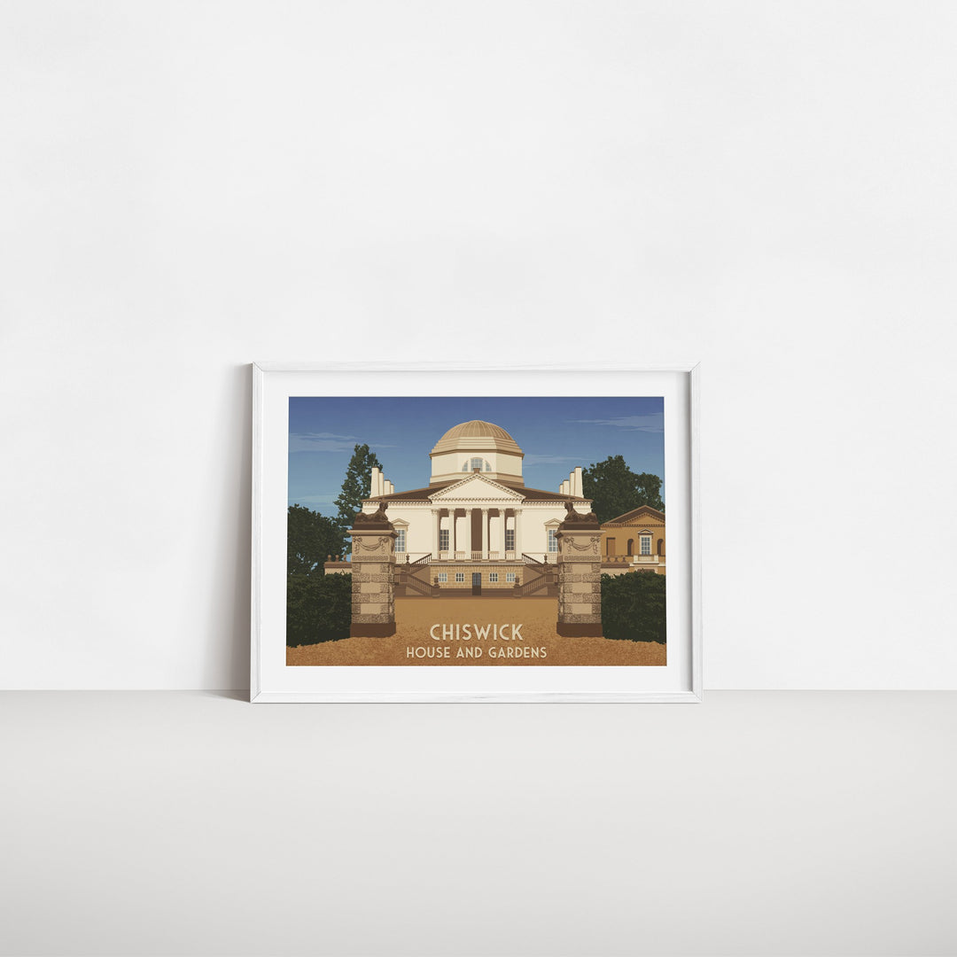 Chiswick House and Gardens London Travel Poster