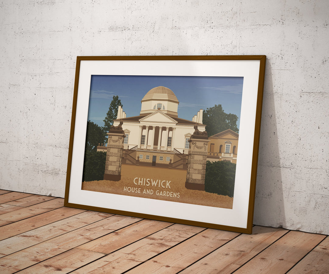 Chiswick House and Gardens London Travel Poster