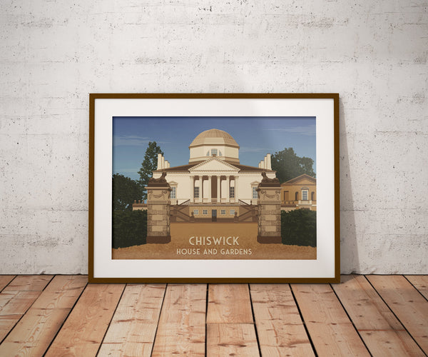 Chiswick House and Gardens London Travel Poster