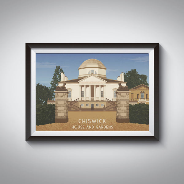 Chiswick House and Gardens London Travel Poster