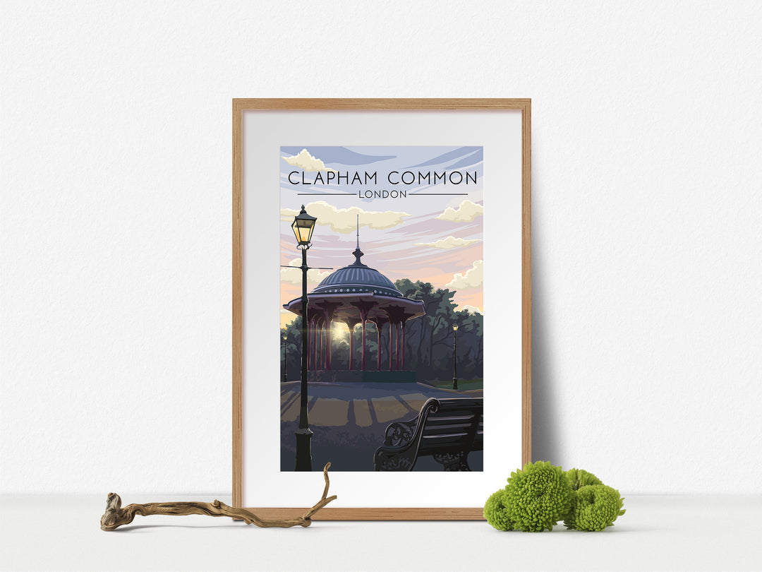 Clapham Common London Travel Poster