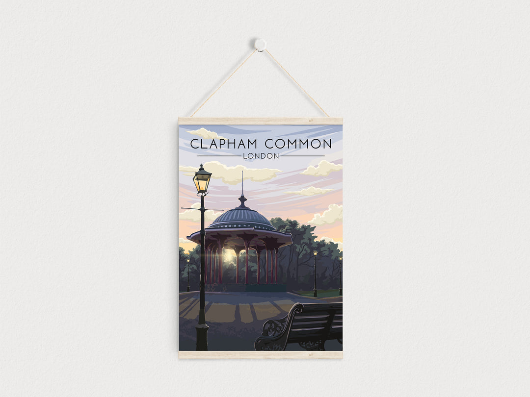 Clapham Common London Travel Poster