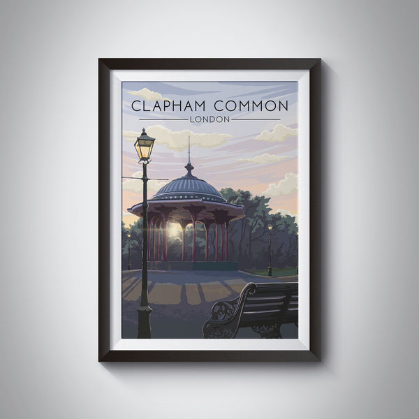 Clapham Common London Travel Poster