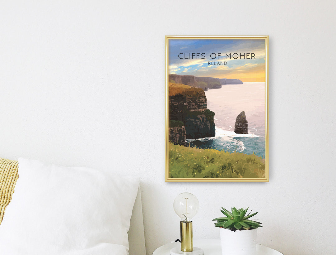 Cliffs of Moher Ireland Travel Poster