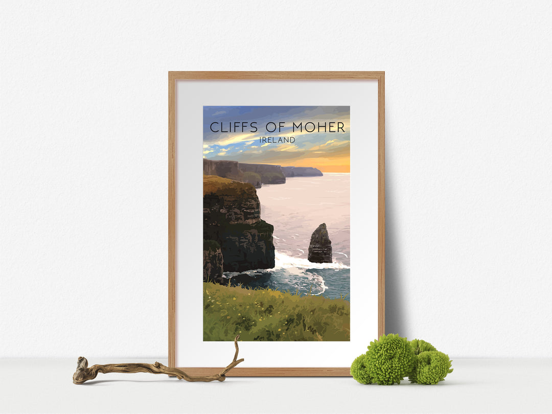 Cliffs of Moher Ireland Travel Poster