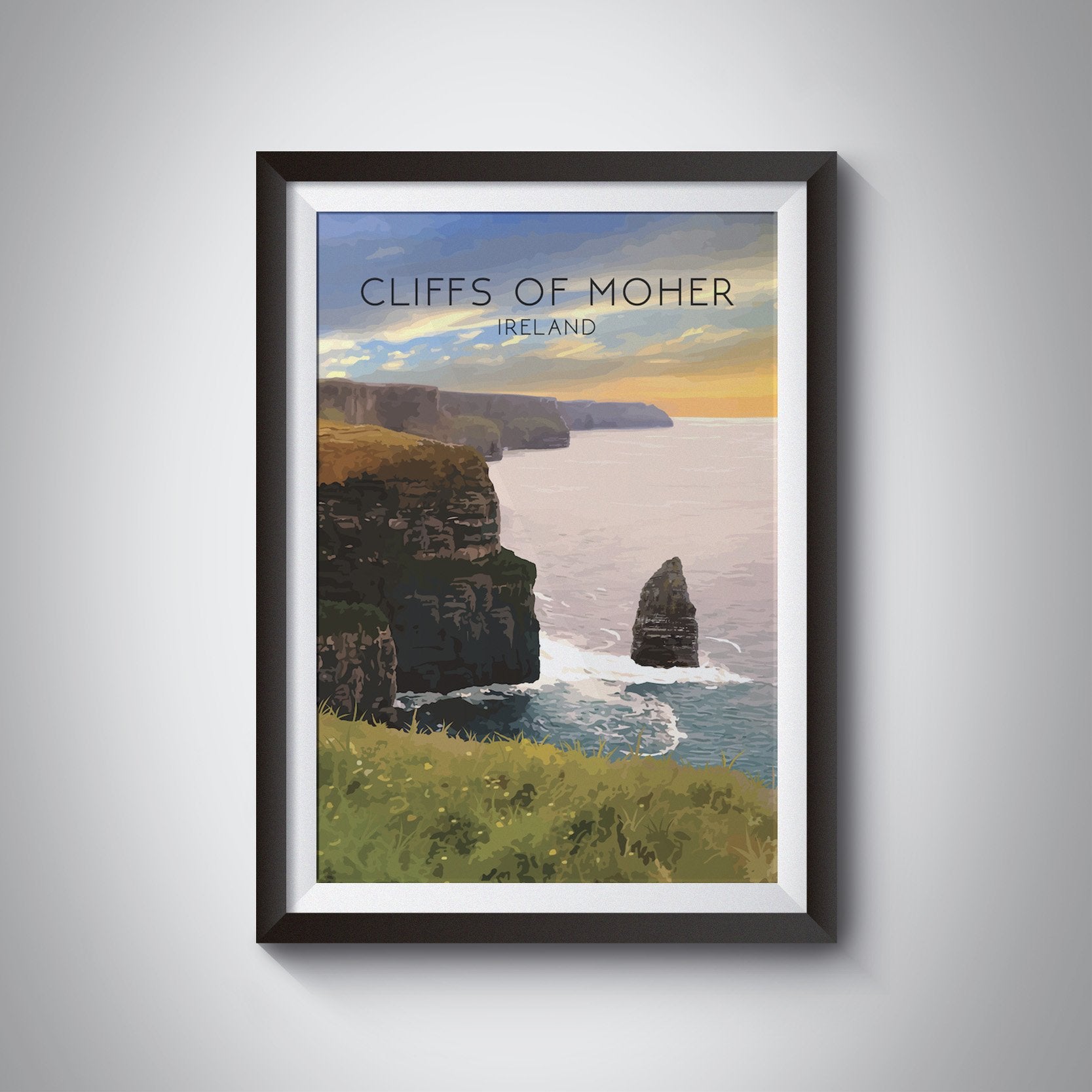 Cliffs of Moher Ireland Travel Poster