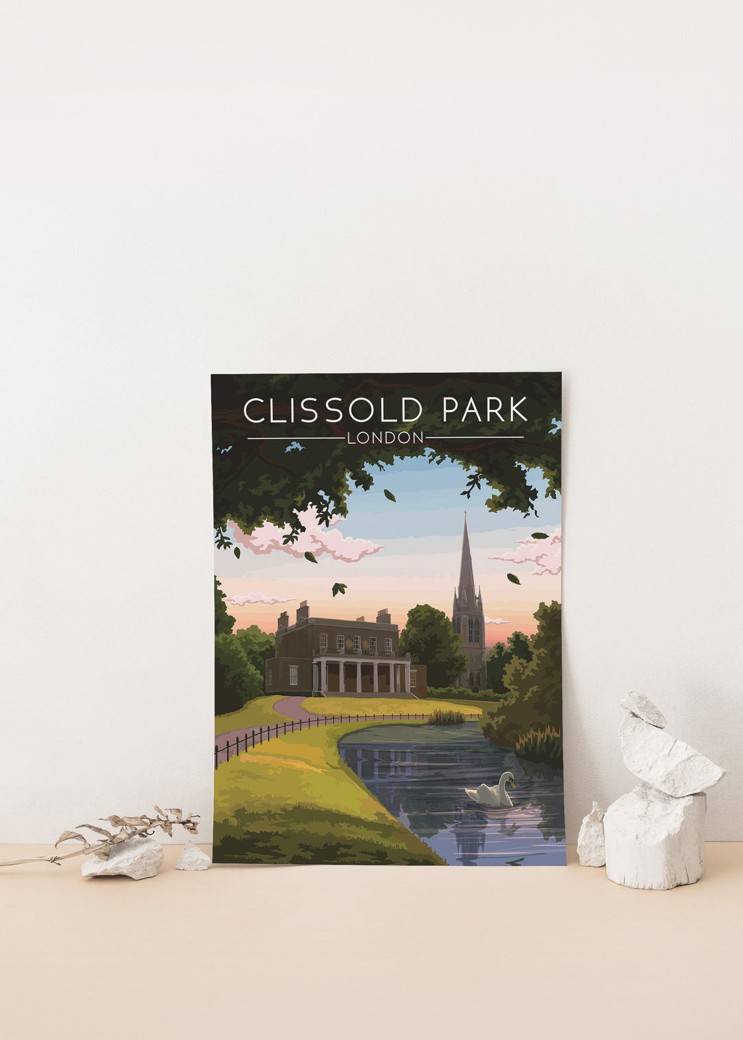 Clissold Park London Travel Poster