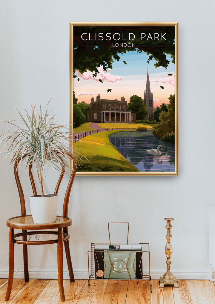 Clissold Park London Travel Poster