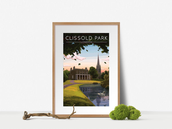 Clissold Park London Travel Poster