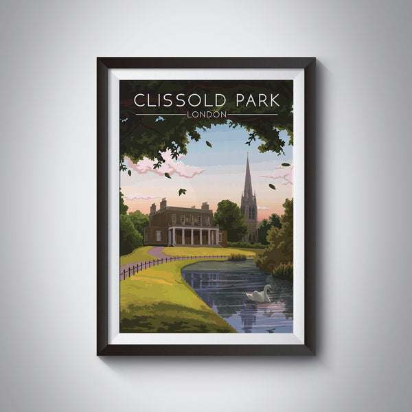 Clissold Park London Travel Poster