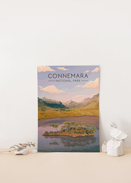 Connemara National Park Ireland Travel Poster