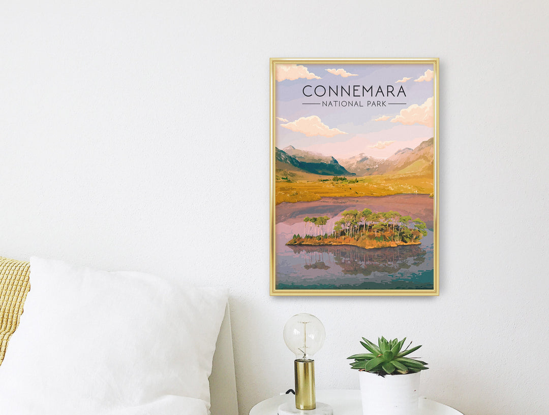 Connemara National Park Ireland Travel Poster