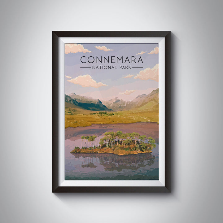 Connemara National Park Ireland Travel Poster