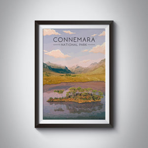 Connemara National Park Ireland Travel Poster