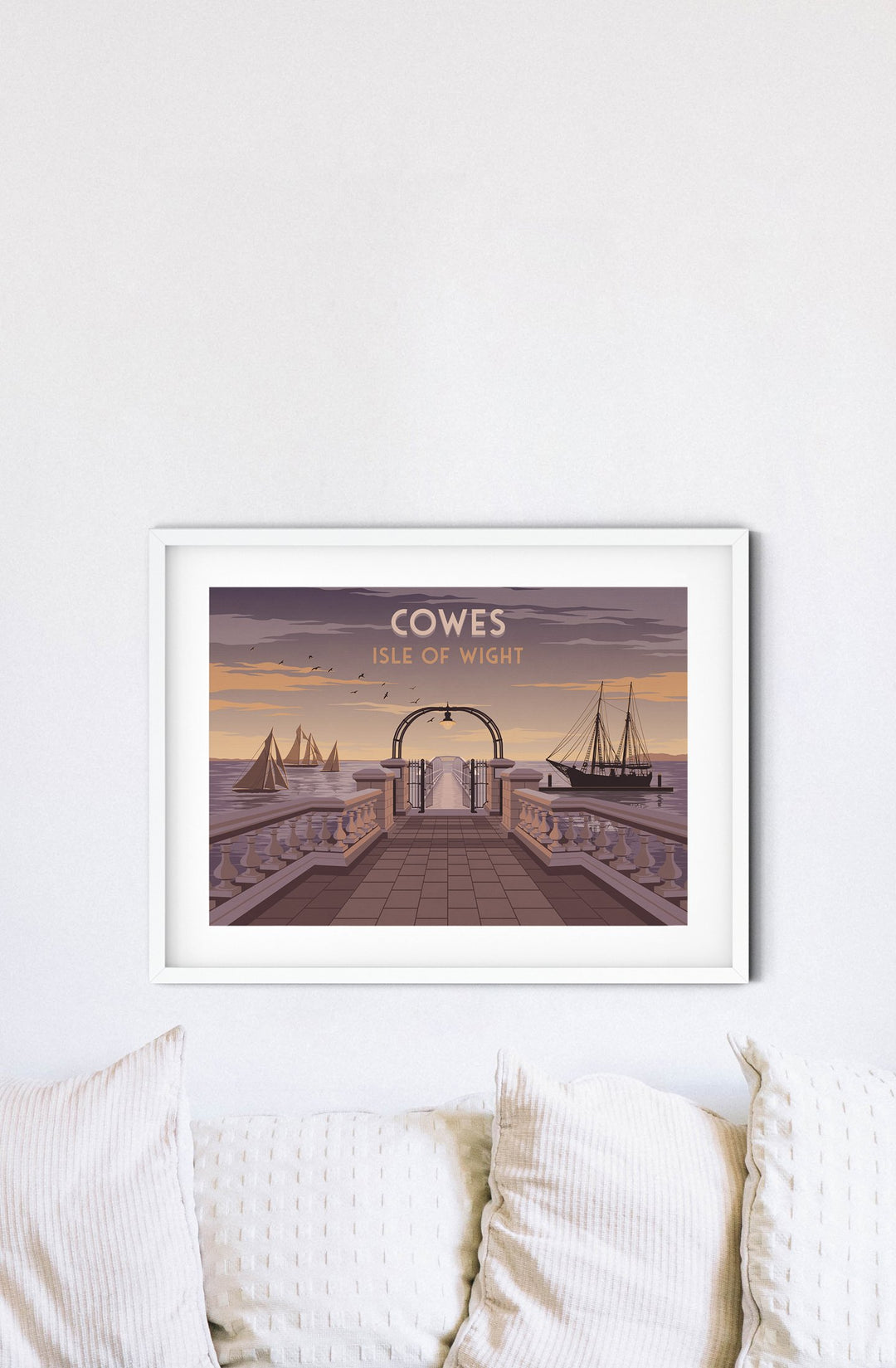 Cowes Isle of Wight Travel Poster