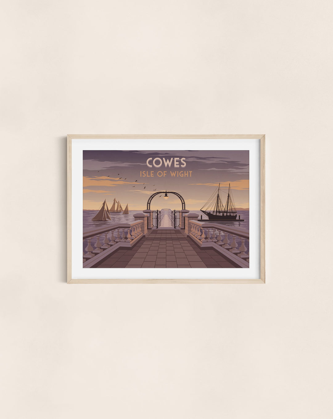 Cowes Isle of Wight Travel Poster