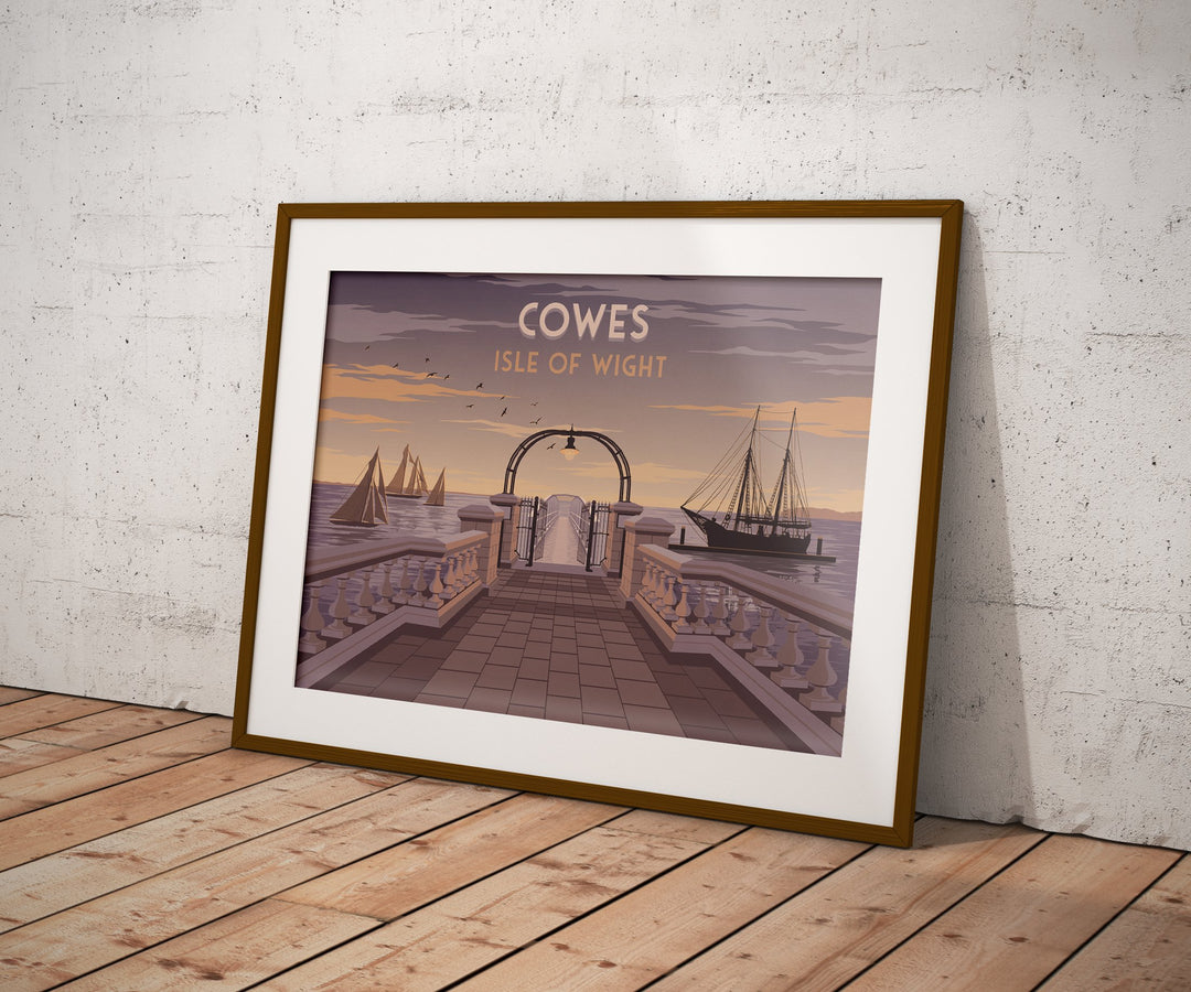 Cowes Isle of Wight Travel Poster