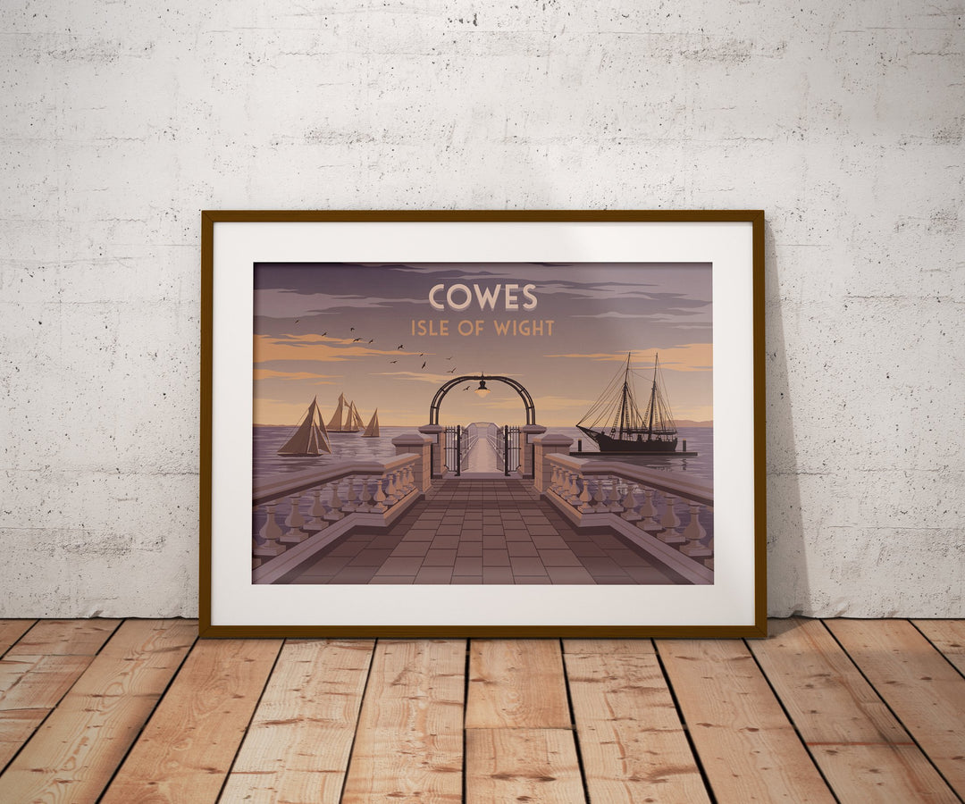 Cowes Isle of Wight Travel Poster