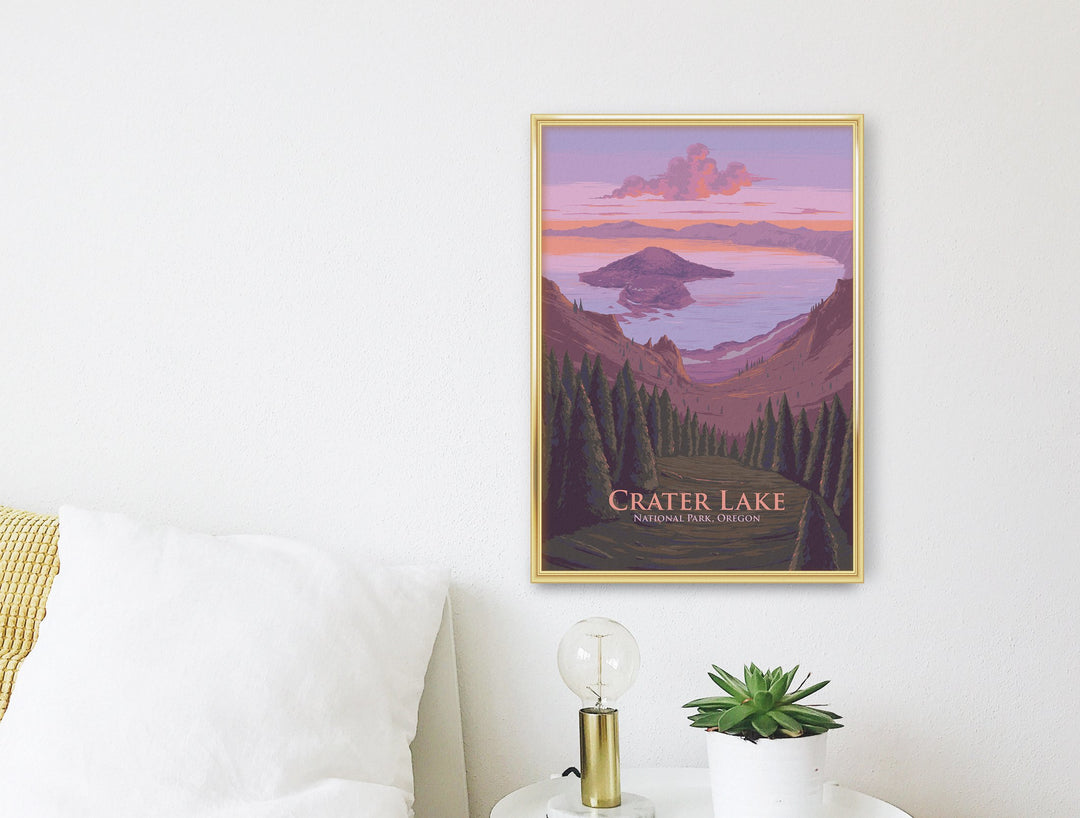 Crater Lake National Park Travel Poster