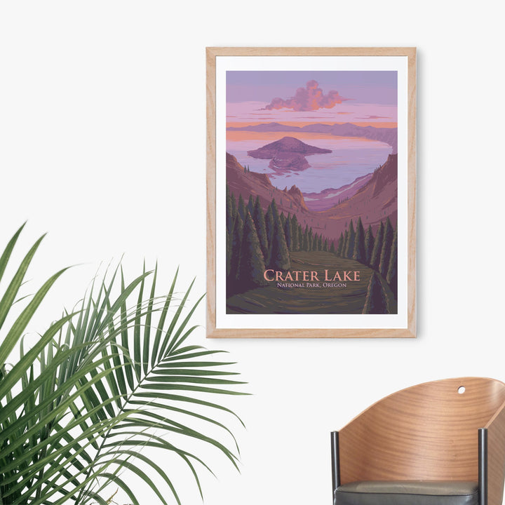 Crater Lake National Park Travel Poster