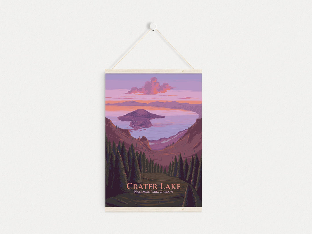 Crater Lake National Park Travel Poster