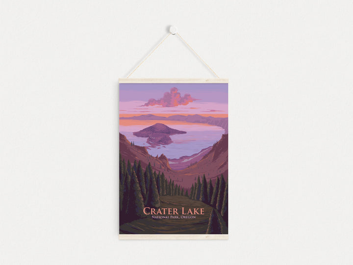 Crater Lake National Park Travel Poster