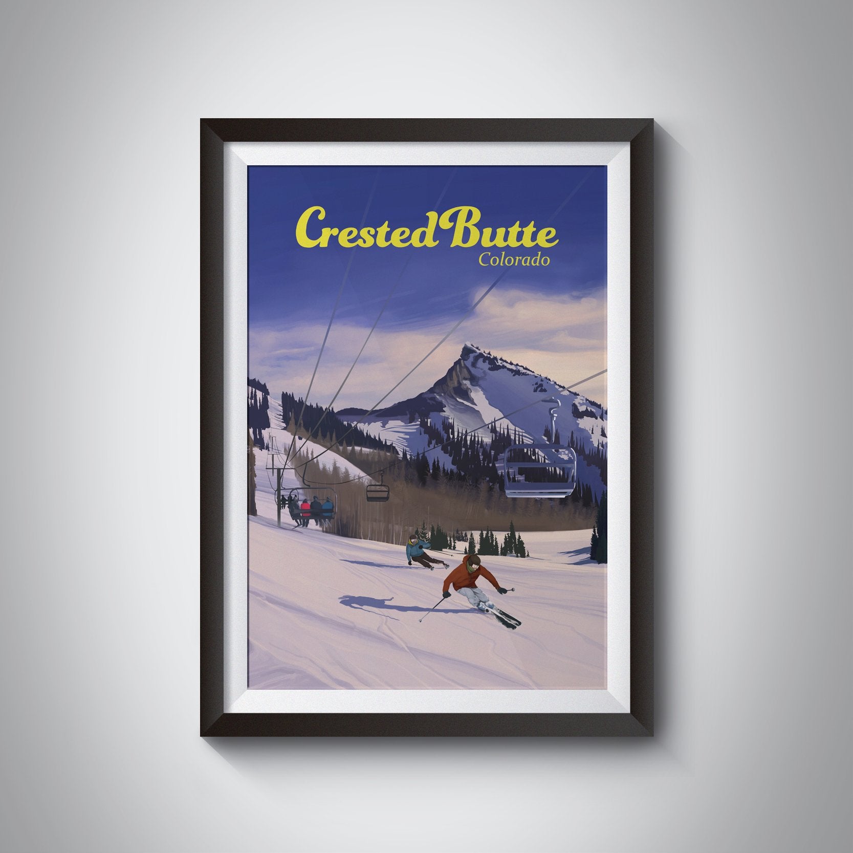 Crested Butte Colorado Ski Resort Travel Poster