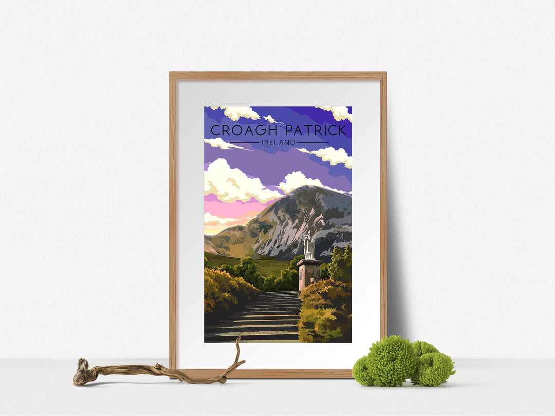 Croagh Patrick Ireland Travel Poster