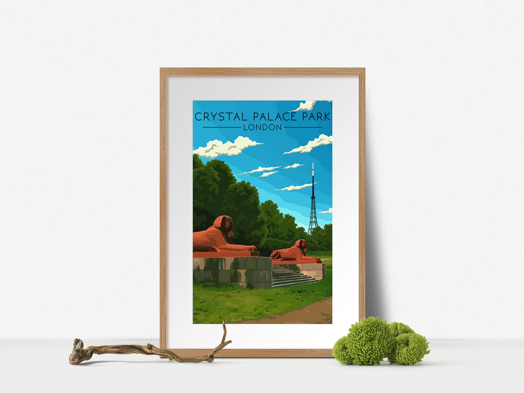 Crystal Palace Park London Travel Poster