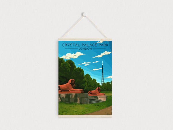 Crystal Palace Park London Travel Poster