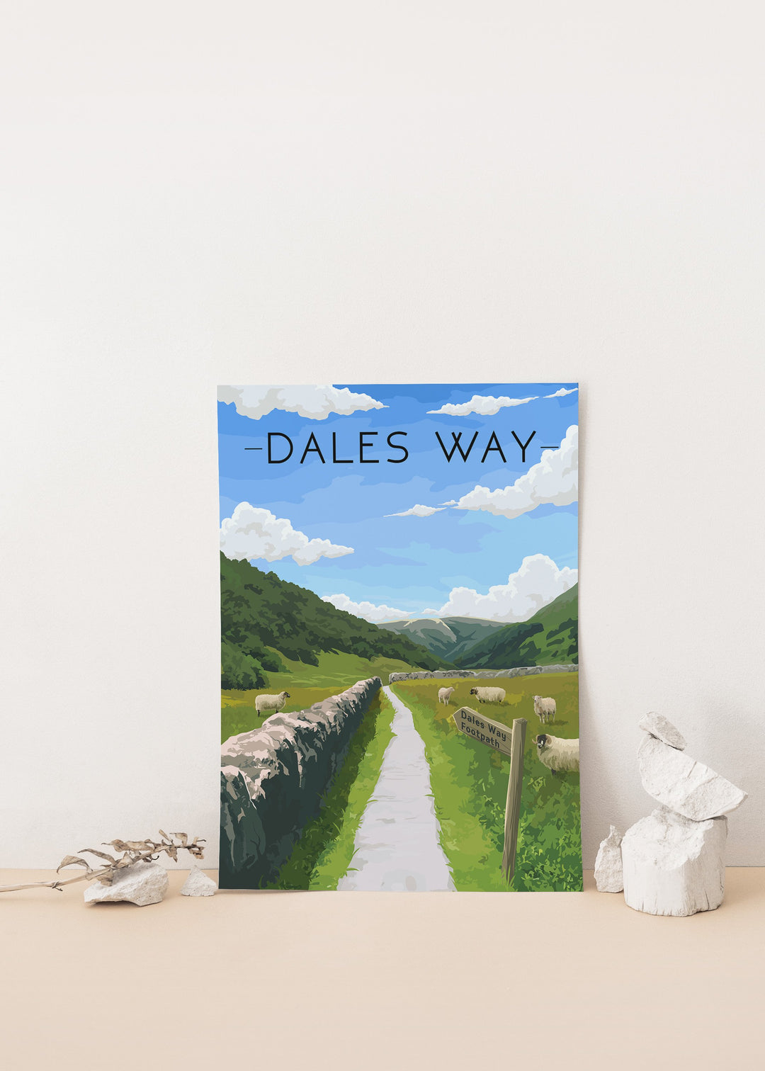 Dales Way Walking Trail Travel Poster