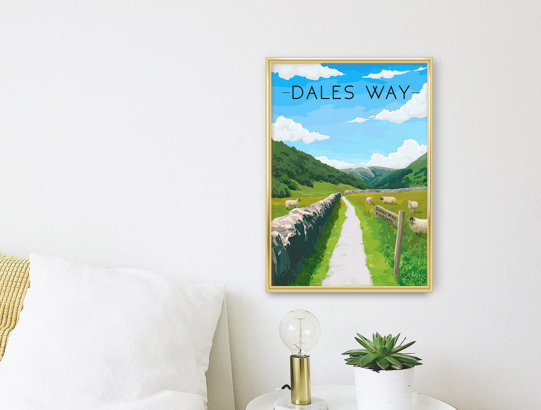 Dales Way Walking Trail Travel Poster