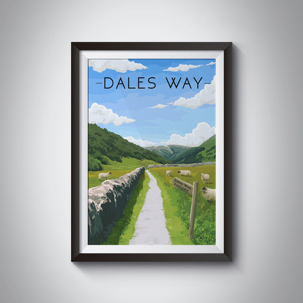 Dales Way Walking Trail Travel Poster
