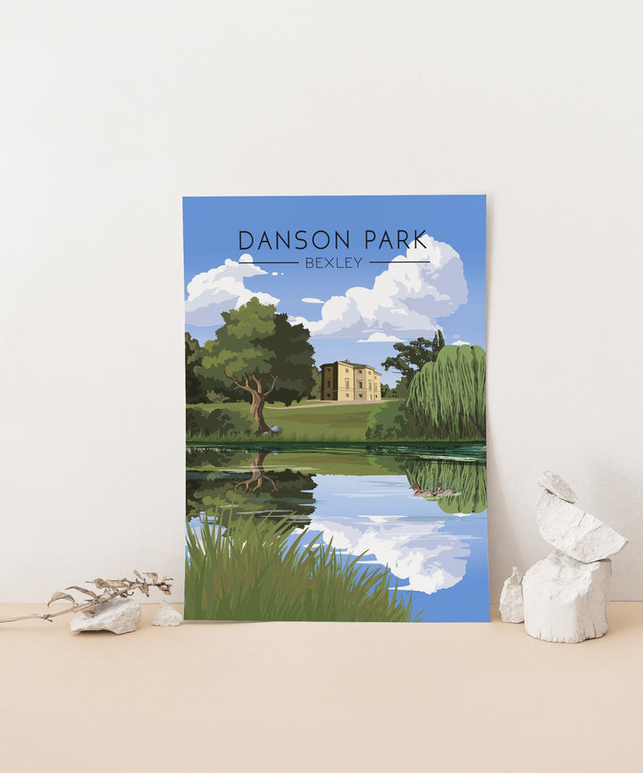 Danson Park London Travel Poster