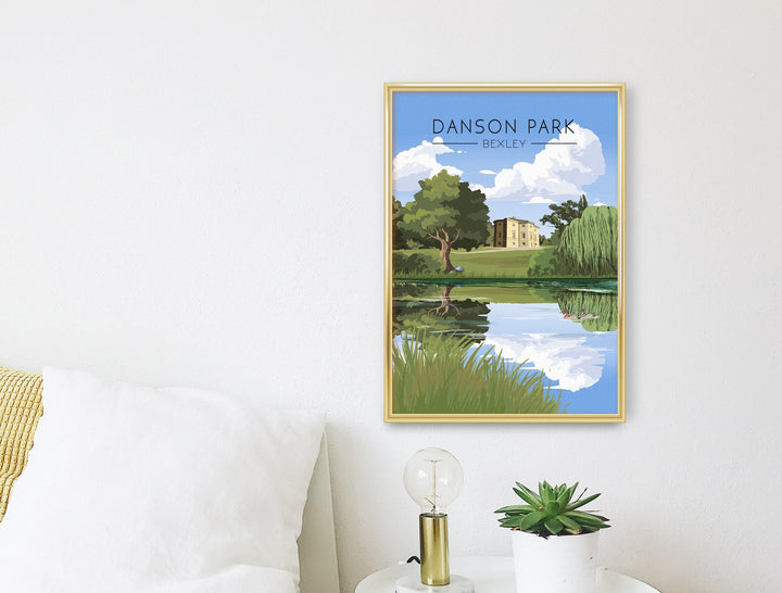 Danson Park London Travel Poster