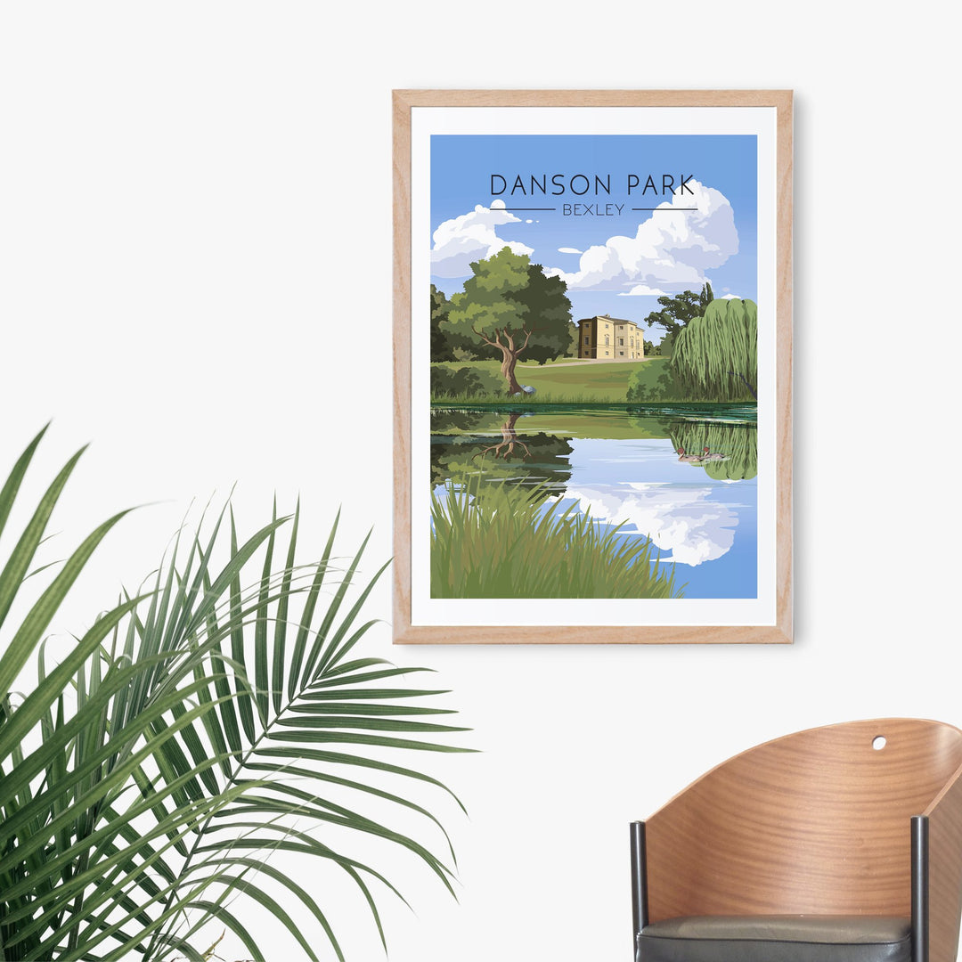 Danson Park London Travel Poster