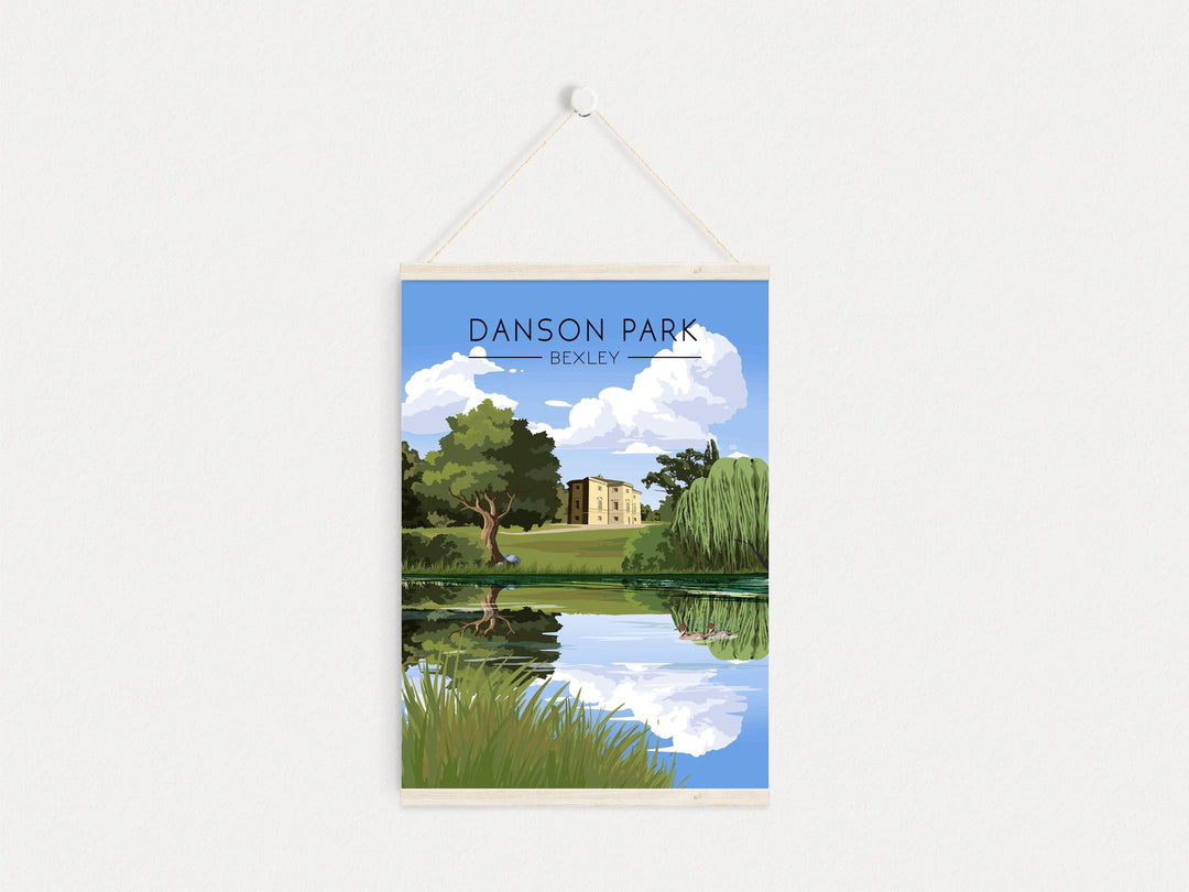 Danson Park London Travel Poster