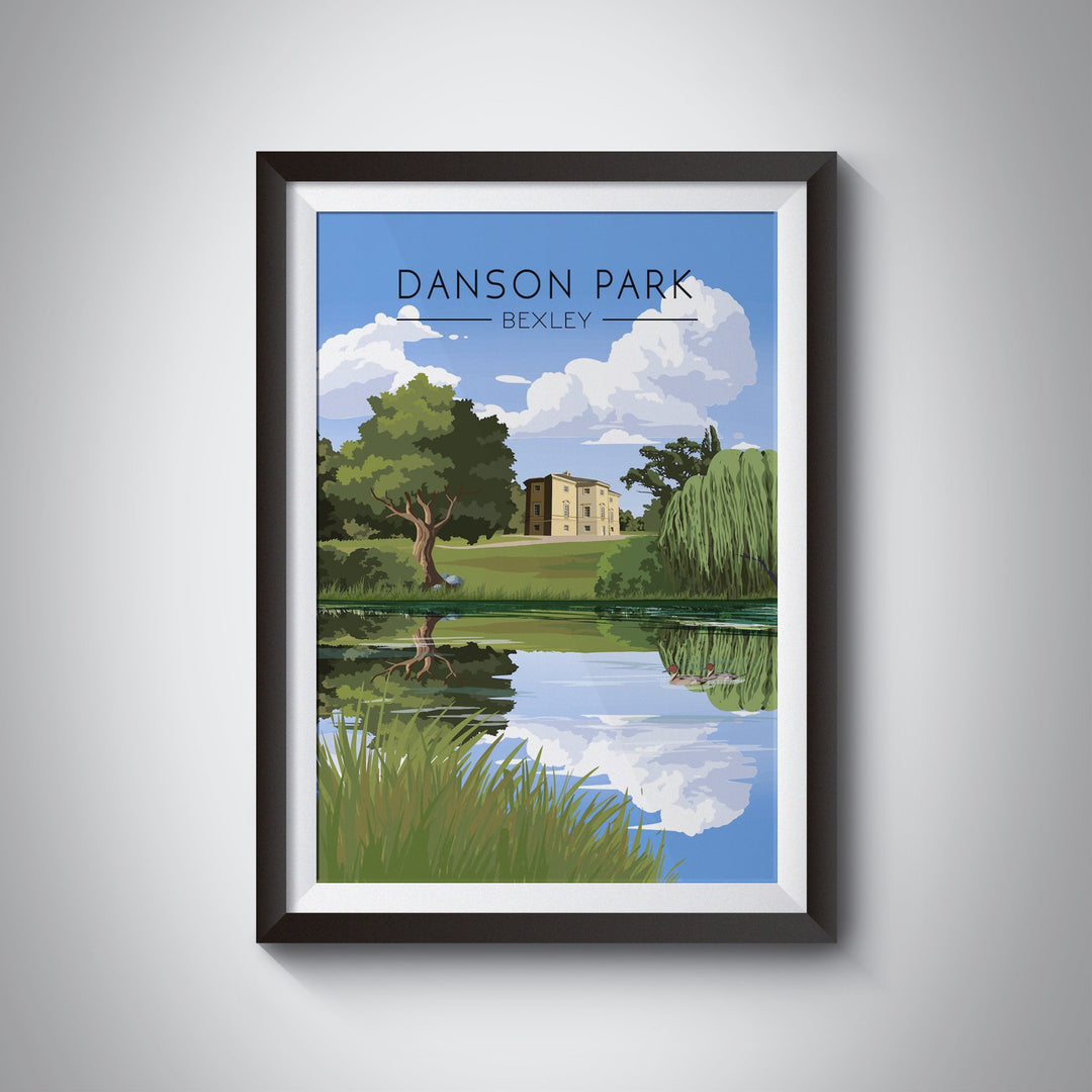 Danson Park London Travel Poster