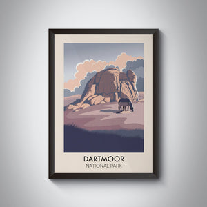 Dartmoor National Park Modern Travel Poster