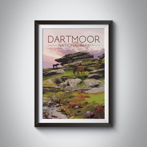 Dartmoor National Park Travel Poster