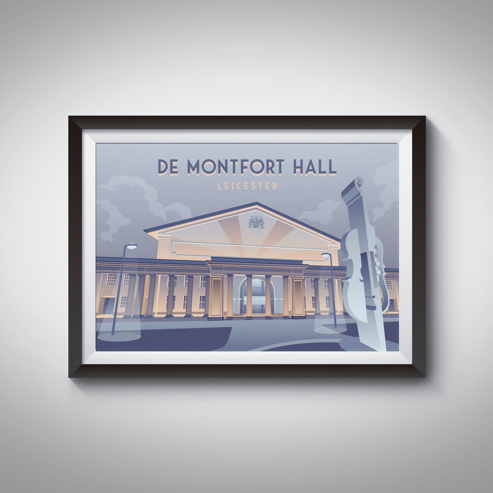 De Montfort Hall Leicester Travel Poster