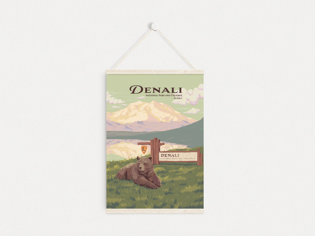 Denali National Park Travel Poster