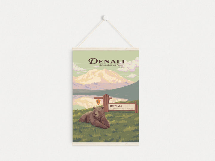 Denali National Park Travel Poster