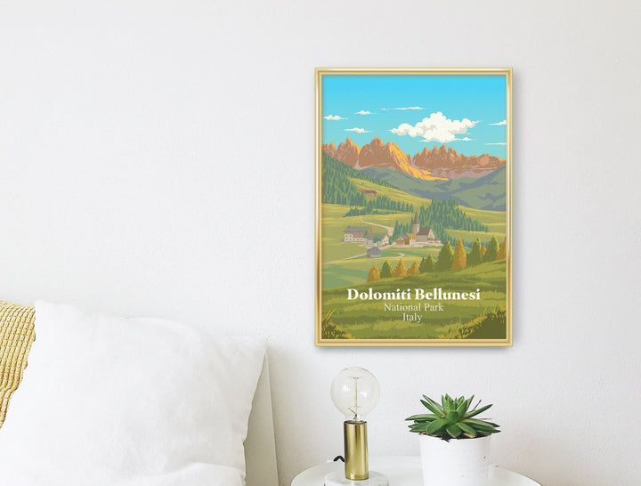 Dolomiti Bellunesi National Park Italy Travel Poster